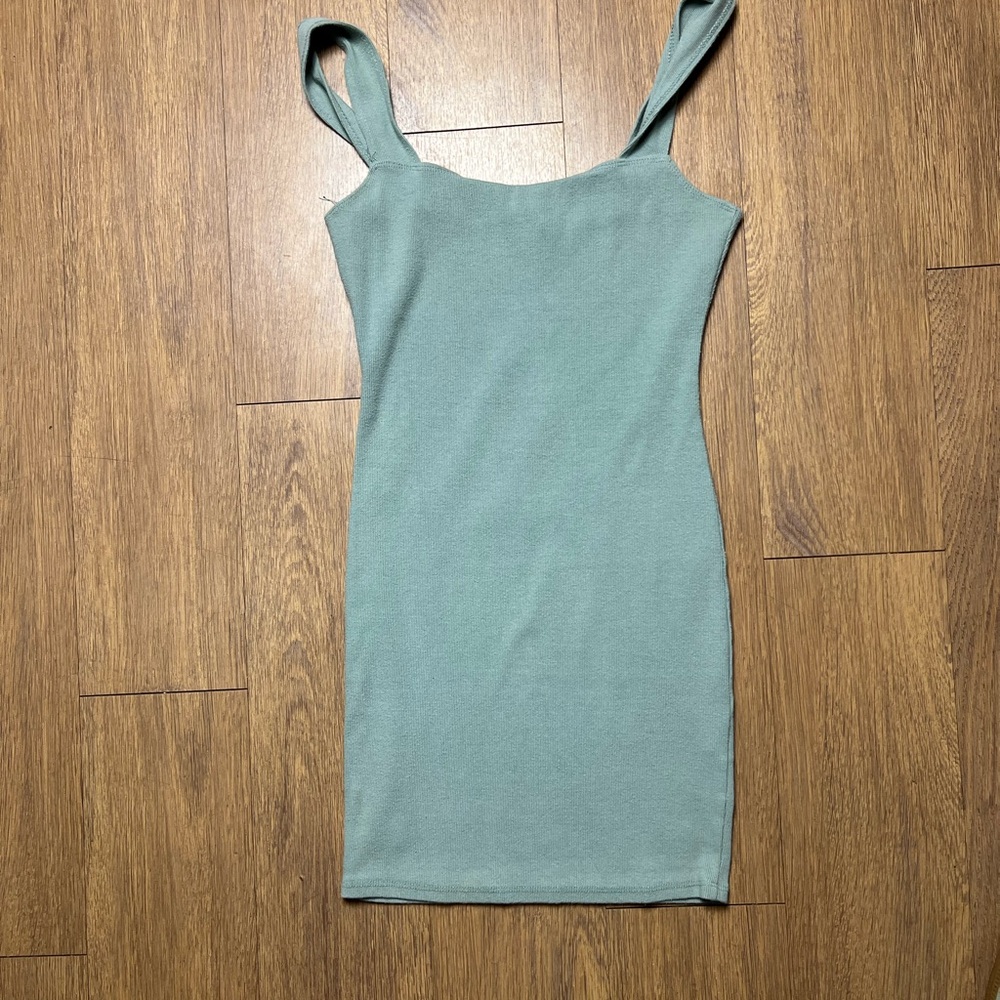 iNAMORATA Sage Green Mini Dress